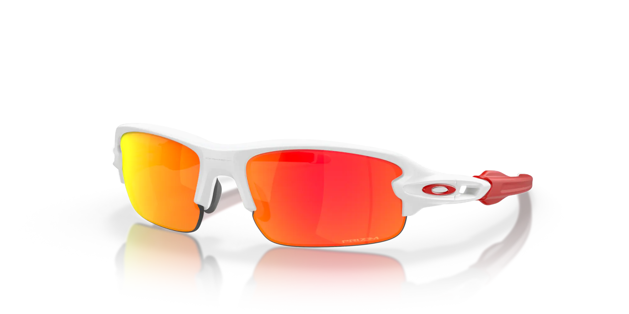 Oakley Flak XXS Sunglasses Matte White PRIZM Ruby